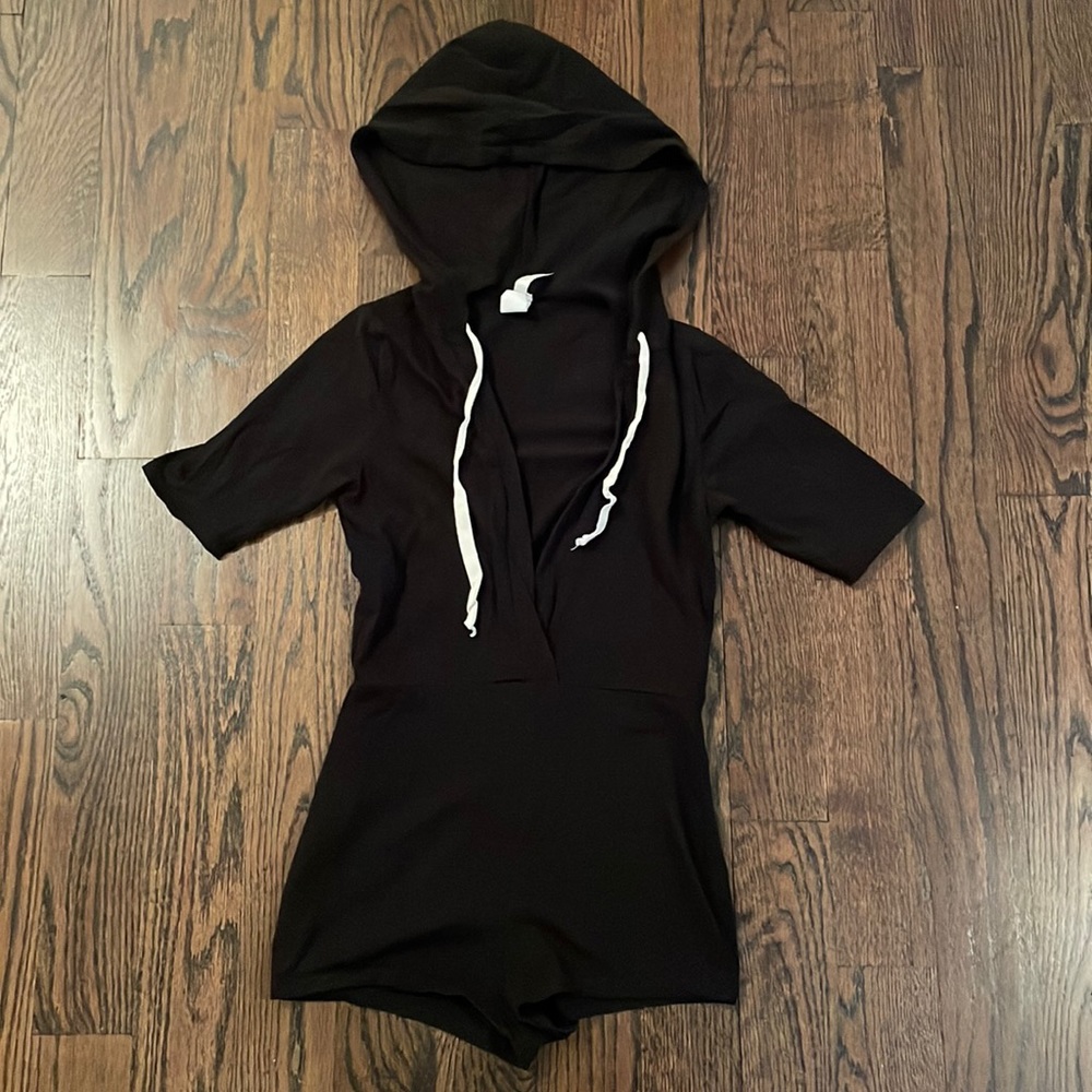 Romper Shorts with Hoodie